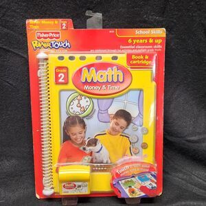 Fisher Price Power Touch Math Money & Time Grade 2 Book and Cartridge New